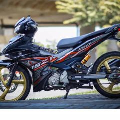 Tem Rời Ex 150 Y15ZR 2021 Trắng Cam Đen  - Decal In Chất Lượng