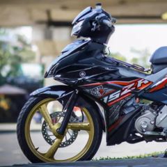 Tem Rời Ex 150 Y15ZR 2021 Trắng Cam Đen  - Decal In Chất Lượng