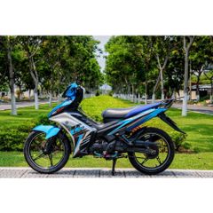 Tem Rời Dán Xe Exciter 135 Mẫu LC Bạc Xanh Ngọc Cực Hot, Hàng 3 Lớp Chất Lượng Cao Quyen Decal