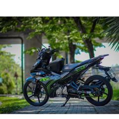 [FreeShip] [Ảnh thật] TEM RỜI mẫu Y15ZR xanh lá dán Exciter 150 đen - không bay màu - chuẩn form Quyen Decal