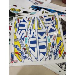 Tem Rời Suzuki Satria F150 Zin Xanh Gp  - Decal In Chất Lượng
