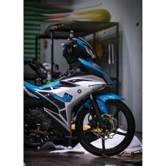 Tem rời Exciter 150 mẫu Y15ZR 2021 xanh ngọc đen bạc, in sắc nét, 3 lớp không phai màu CM00018 1 2