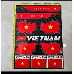 Trọn bộ tem Lá Cờ Việt Nam dán xe máy,xe điện, trang trí mọi nơi