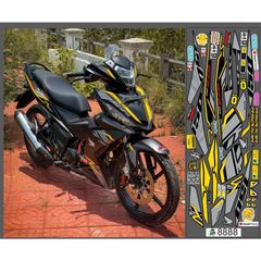 TEM RS GTR WINNER V1 ĐEN VÀNG - Decal Cao Cấp Nhất