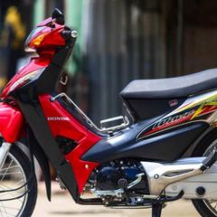 Tem Rời Dán Xe Wave  A 100 Mẫu Chữ R Đỏ Bạc Cực Đẹp, Hàng 3 Lớp Chất Lượng Cao Quyen Decal