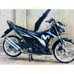 Tem Suzuki Raider - Satria Movitar Đen Phối Tem Trắng  - Decal In Chất Lượng
