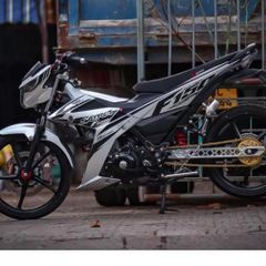 Tem Rời Satria F150 Decal Trong Đen Dán Được Nhiều Màu Xe  - Decal In Chất Lượng