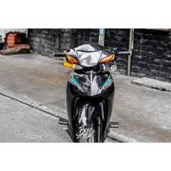 Tem rời Wave 110 2017 phối đen tím vàng, thiết kế đẹp mắt, in sắc nét, 3 lớp không bay màu MD00241 Cao Cấp