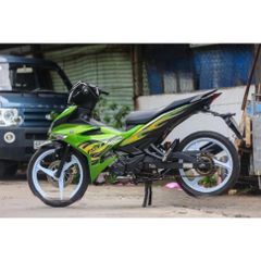Tem exciter 150 lửa xanh lá, màu chuẩn.