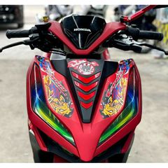 Tem Rời Vario Cá Chép Dán Xe Đỏ - Tem Chất Lượng - Tặng Logo Con