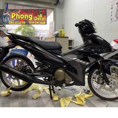 Tem Rời Ex 150 Dán Xe Đen Bóng Phối Tem Trắng  - Decal In Chất Lượng
