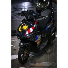 Tem rời xe AB 2016 Mẫu cờ Malaysia, in sắc nét, 3 lớp không bay màu CM00003 1 2