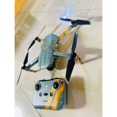Skin Decal Trang Trí Flycam Mavic Air 2 - Air 2S Xám Vàng