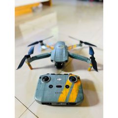 Skin Decal Trang Trí Flycam Mavic Air 2 - Air 2S Xám Vàng