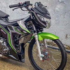 Tem Suzuki Raider - Satria 2022 Đen Phối Chỉ Xanh - Tem Mới 2022  - Decal In Chất Lượng