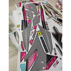 Tem Rời Exciter 150 Sniper Đen Hồng  - Decal In Chất Lượng