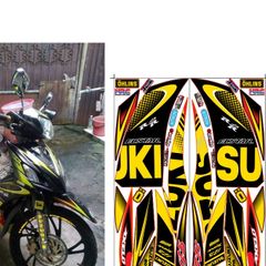 Tem Suzuki Axelo 125 Vàng Đen