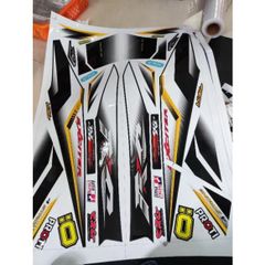Tem Rời Exciter RC 2010 Trắng Đen  - Decal In Chất Lượng