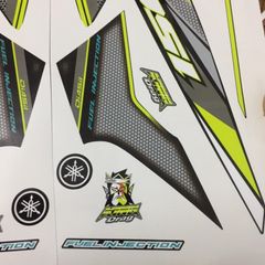 Tem rời Exciter 150 xe đen - mẫu Y15 ZR tổ ong hot 2021 Quyen Decal