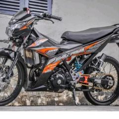 Tem Rời Suzuki Satria Raider Cam Đen 2023  - Decal In Chất Lượng