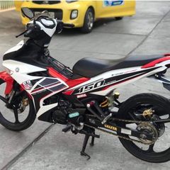 Tem Rời Ex 150 Dán Xe Trắng Phối Đỏ Đen