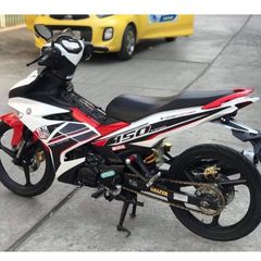 Tem Rời Ex 150 Dán Xe Trắng Phối Đỏ Đen