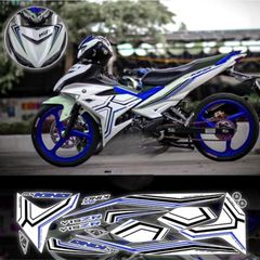 Tem rời Exciter 150 Y15Zr full trắng phối đủ màu