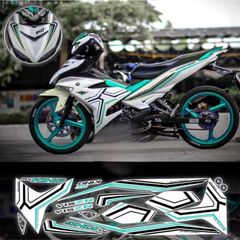 Tem rời Exciter 150 Y15Zr full trắng phối đủ màu