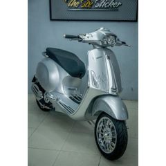 Tem rời Vespa Sprint mẫu lửa Justin Bieber xe bạc , thiết kế đẹp mắt, in sắc nét, 3 lớp không bay màu MD00218 Cao Cấp