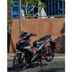 Tem Rời Dán Xe Exciter 150 Mẫu King Drag Xám Đỏ Đen Cực Hot, Hàng 3 Lớp Chất Lượng Cao Quyen Decal