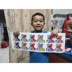 Tem Dán Sticker Gấu Quỷ Bạo Lực Ma Bé Đồng