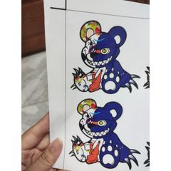 Tem Dán Sticker Gấu Quỷ Bạo Lực Ma Bé Đồng