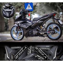 tem rời Exciter Y15 sọc xám đen