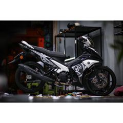 tem rời exciter 135 lc trắng đen indonesia cover chuẩn đẹp , tem 3 lớp - Decal Cao Cấp Nhất