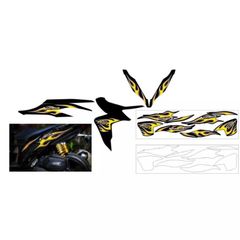 Tem Lửa Honda Vario 150 2020 Dán Xe Đen  - Decal In Chất Lượng