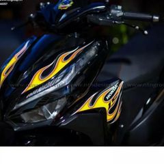 Tem Lửa Honda Vario 150 2020 Dán Xe Đen  - Decal In Chất Lượng