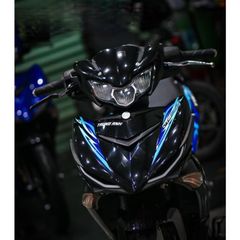 Tem rời Exciter 150 chữ tàu xe đen phối xanh Gp mới