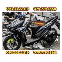 Tem Rời Decal Dán Xe Honda Vario Dán Xe Đen Nhám - Tem Đậm Chất Bụi  - Decal In Chất Lượng