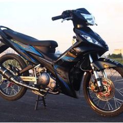 Tem Rời Ex Nhỏ Dán Xe Đen Bóng Phối Tem Chuẩn Xanh  - Decal In Chất Lượng