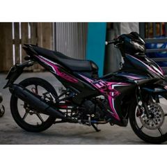 Tem Rời Exciter 150 EXI Đen Hồng - Decal Cao Cấp  - Decal In Chất Lượng