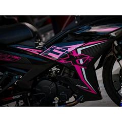 Tem Rời Exciter 150 EXI Đen Hồng - Decal Cao Cấp  - Decal In Chất Lượng