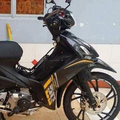 Tem Rời Suzuki Axelo 125 Dán Xe Đen Phối Tem Vàng  - Decal In Chất Lượng