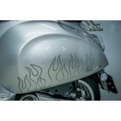 Tem rời Vespa Sprint Style Justin Bieber lửa bạc xám, in sắc nét, 3 lớp không phai màu CM00152 1 2