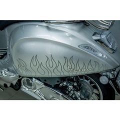 Tem rời Vespa Sprint Style Justin Bieber lửa bạc xám, in sắc nét, 3 lớp không phai màu CM00152 1 2