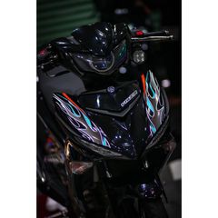 Tem rời exciter 150 lửa xe đen phối nhiều màu