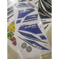 Tem Rời Exciter 135 Zin 2014 Xanh Trắng Gp  - Decal In Chất Lượng
