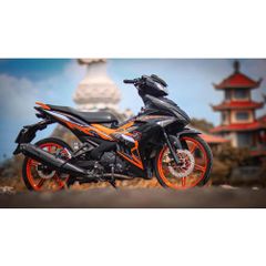 Tem rời Y15ZR cam cho Exciter 150 đen - tem cao cấp không bay màu Quyen Decal