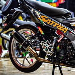 Tem Rời Suzuki Satria F150 Dán Xe Xám Xi Măng  - Decal In Chất Lượng