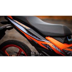 Tem rời Y15ZR cam cho Exciter 150 đen - tem cao cấp không bay màu Quyen Decal