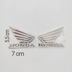 Tem Nổi Cánh Chim Honda Nhựa Dẻo Nhiều Màu  - Decal In Chất Lượng